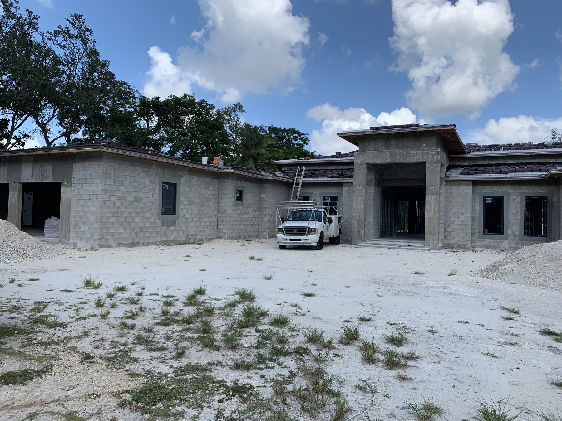 New residence under construction awaiting landscape installation